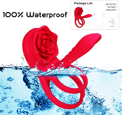 Rose Vibrating Cock Ring PRO2