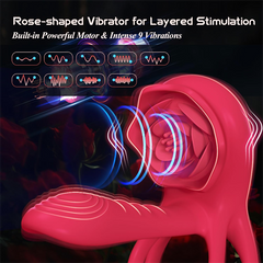 Rose Vibrating Cock Ring PRO2