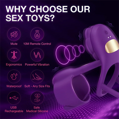 Rose Shaped Vibrating Cock Ring Pro