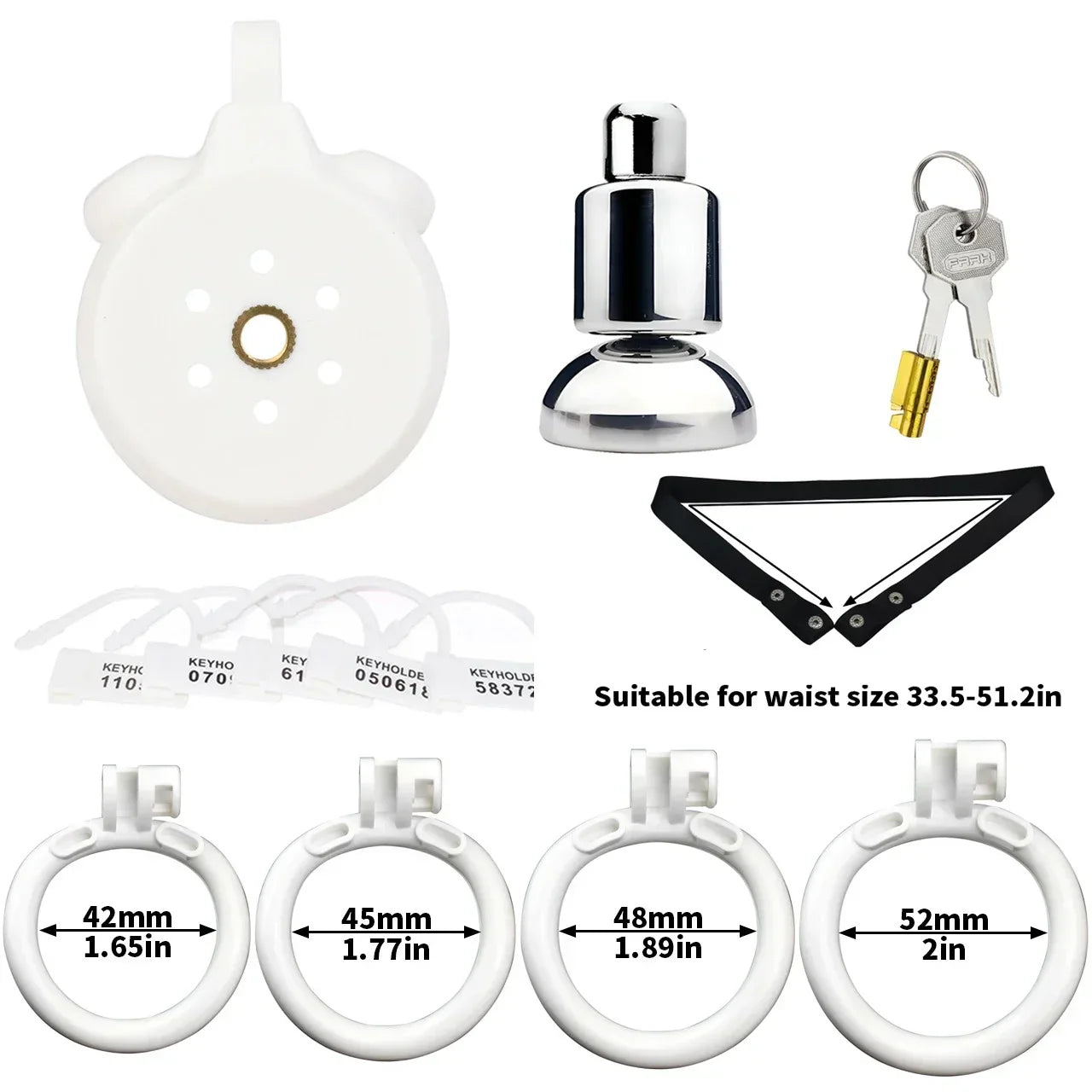 Flat Chastity Cage With Inverted Plugged