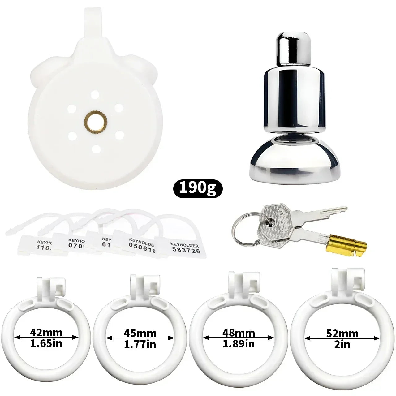 Flat Chastity Cage With Inverted Plugged