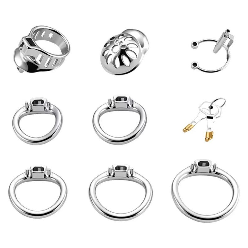 Dual-Lock Stainless Steel Chastity Cage – LKM-128