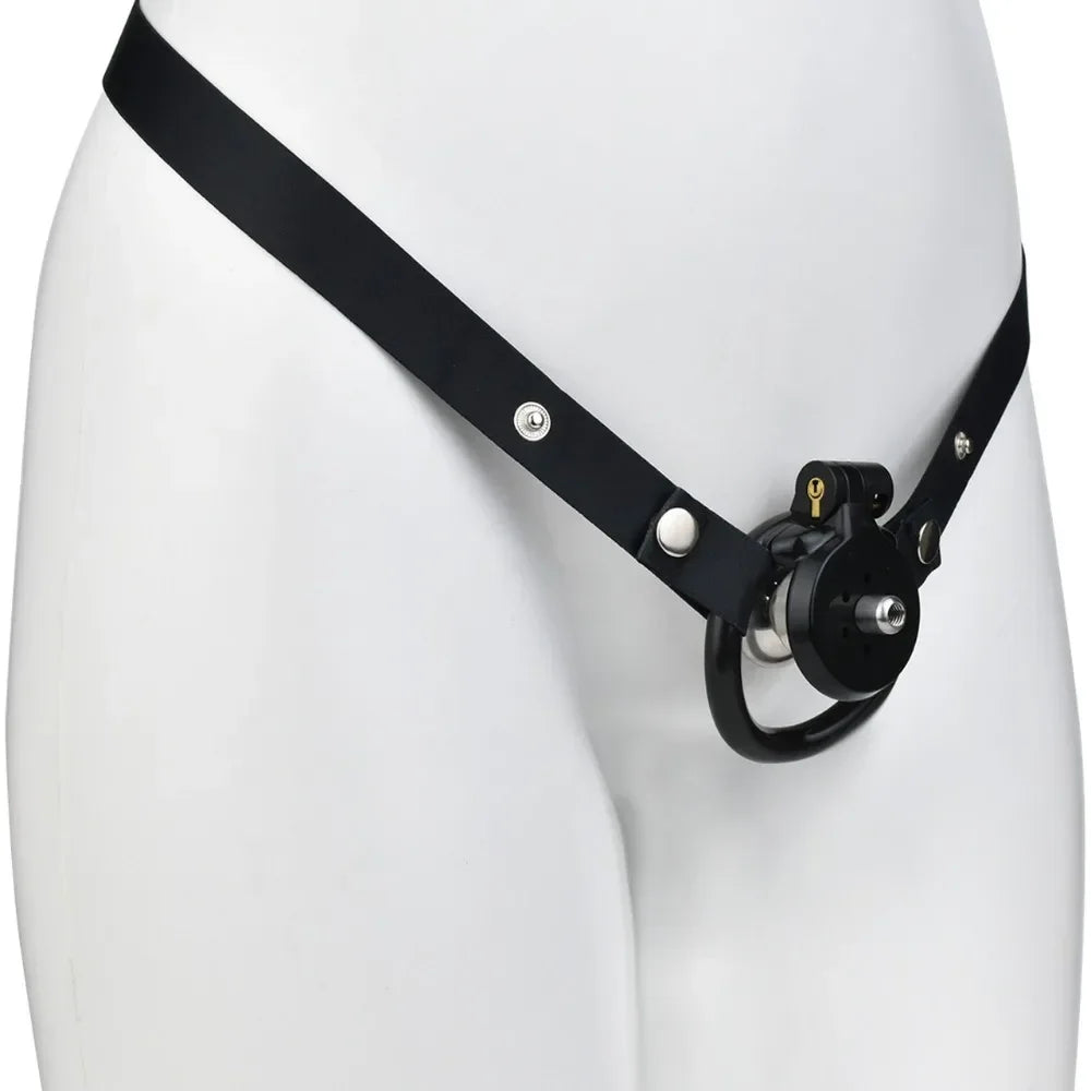 Flat Chastity Cage With Inverted Plugged