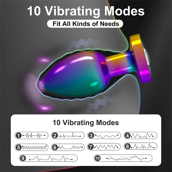 Stainless Steel Anal Vibrator Rainbow