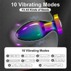 Stainless Steel Anal Vibrator Rainbow