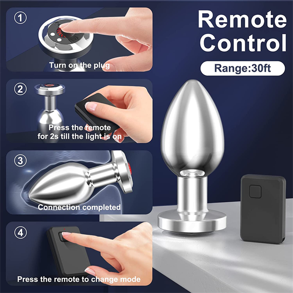 Stainless Steel Anal Vibrator Silver