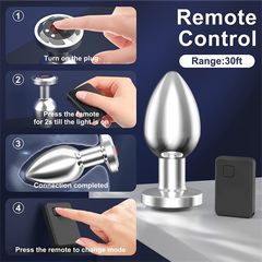 Stainless Steel Anal Vibrator Rainbow