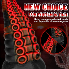 Tentacle G-spot Dildo Blakc/Red