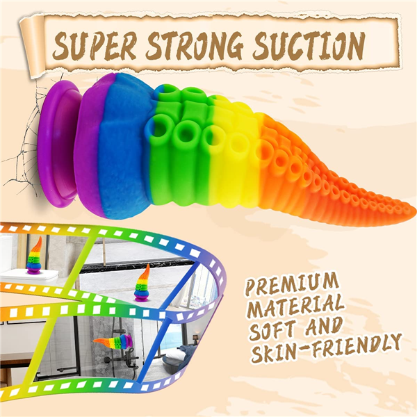 Tentacle G-spot Dildo Rainbow
