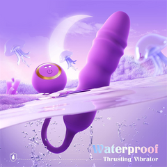 Thrusting Dildo Vibrator Purple
