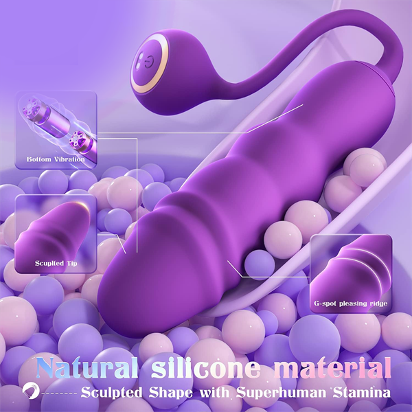 Thrusting Dildo Vibrator Purple