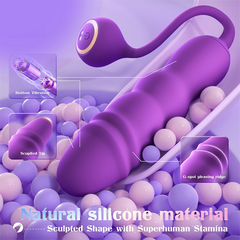 Thrusting Dildo Vibrator Purple