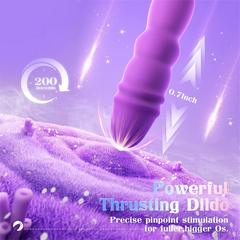 Thrusting Dildo Vibrator Purple