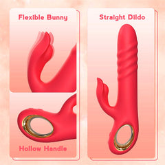 10 Thrusting Rabbit Dildo Vibrator