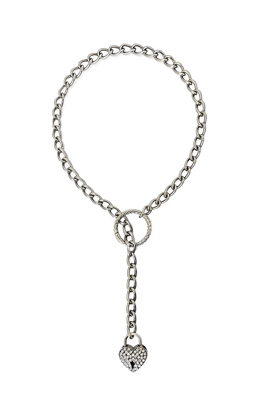 LoveChains™ - Crystal Lock & Key Slip Chain