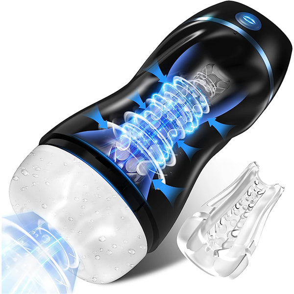 Upgraded 7 Vibration & Suction Stroker White
