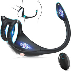 Vibrating Cock Ring Taint Stimulator with Mini Bullet
