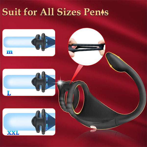 Vibrating Cock Ring Taint Stimulator with Mini Bullet
