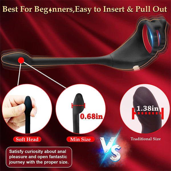 Vibrating Cock Ring Taint Stimulator with Mini Bullet