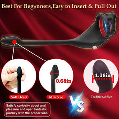 Vibrating Cock Ring Taint Stimulator with Mini Bullet