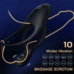 Vibrating Cock Ring with Clitoral Vibrator