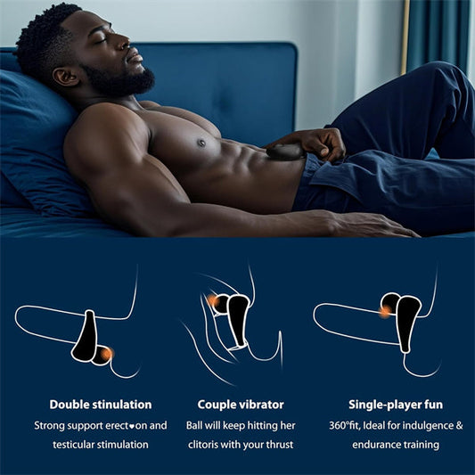 Vibrating Cock Ring with Flexible Bulb Clitoral Stimulator