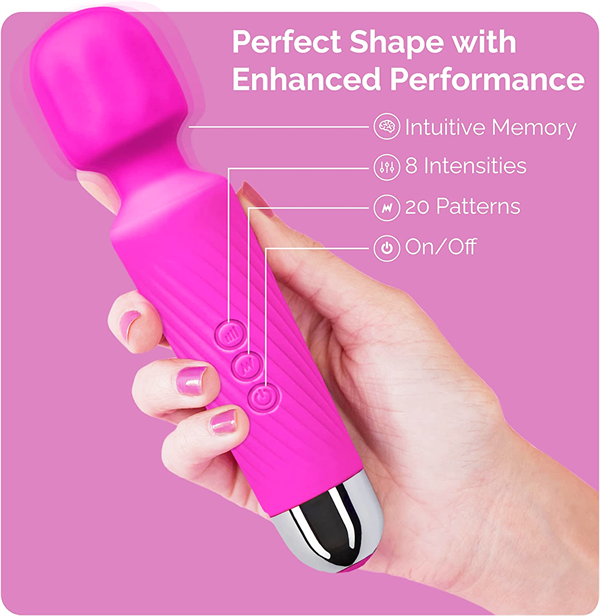 Colorful AV Wand Vibrator Hot Pink