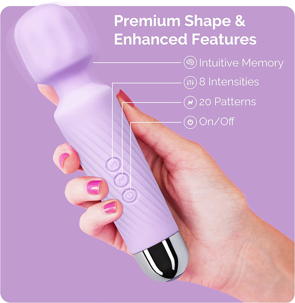 Colorful AV Wand Vibrator Purple