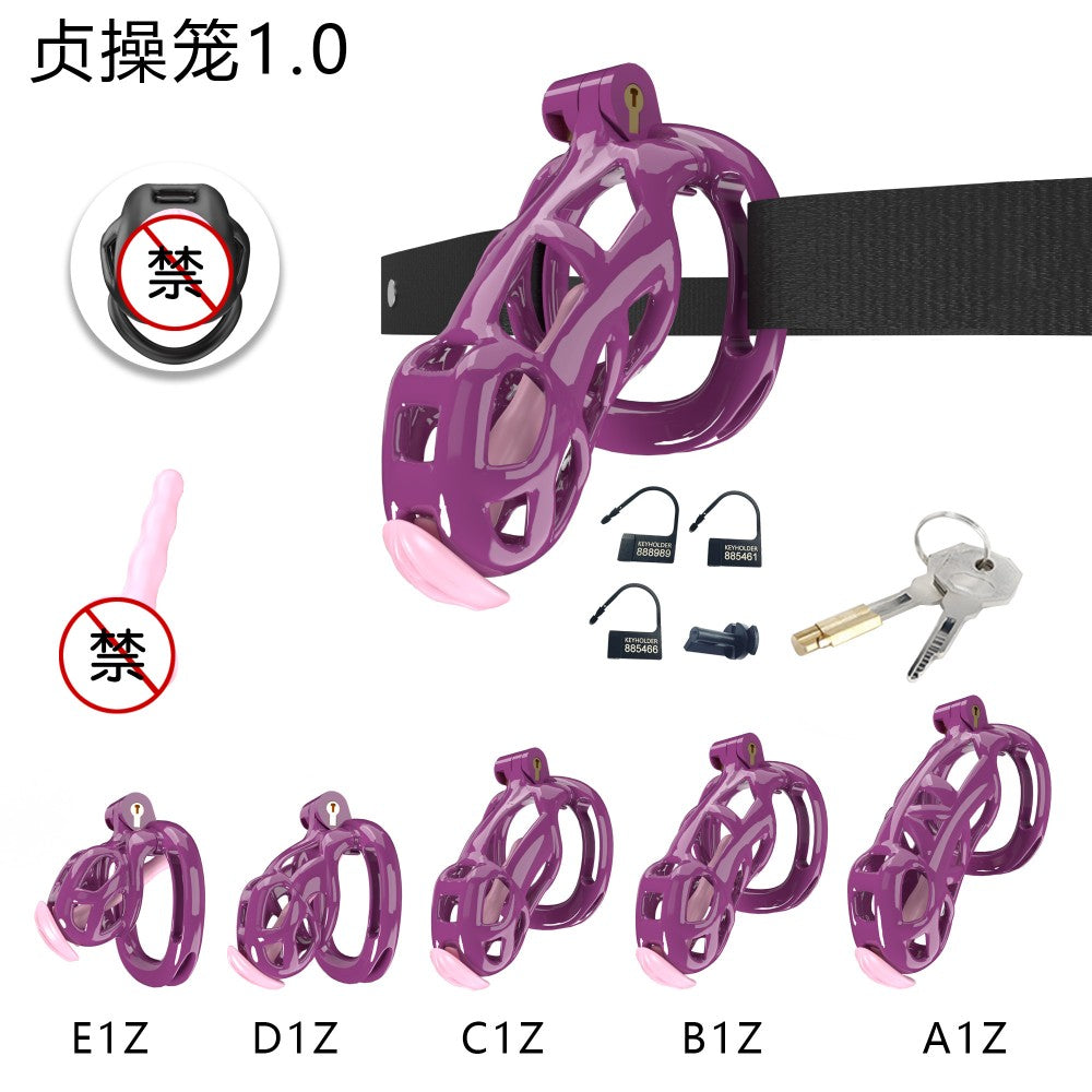 3D-Printed Resin Chastity Cage with Strap – A1–E1, 5 Colors