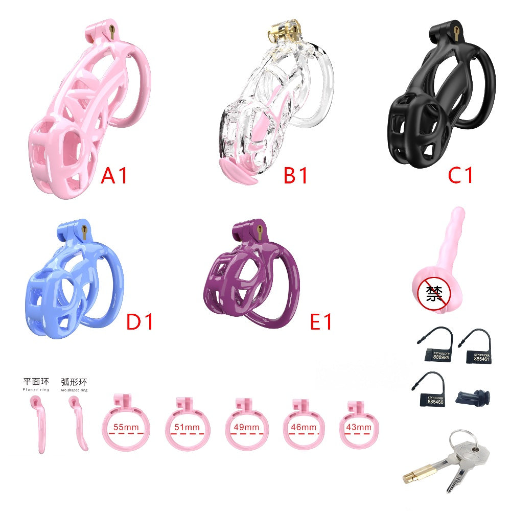 A1-series cage colors with rings, locks, catheter and keys