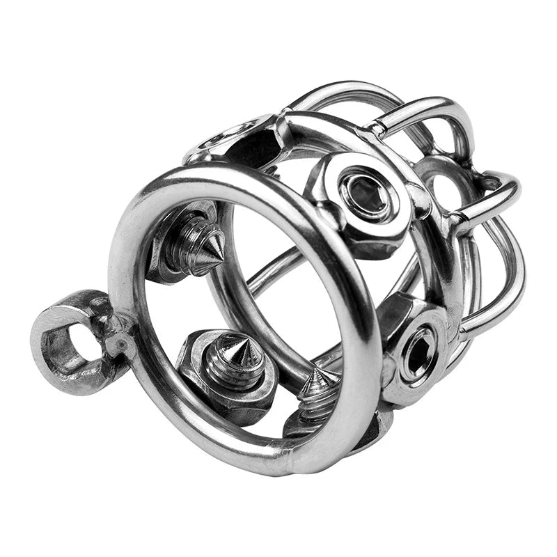 Side angle of A1 spiked rivet steel cage