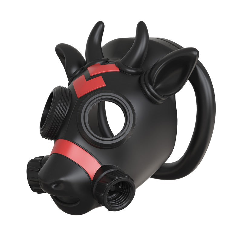 Gas Mask Bull ABS Chastity Cage with 43–58 mm Rings