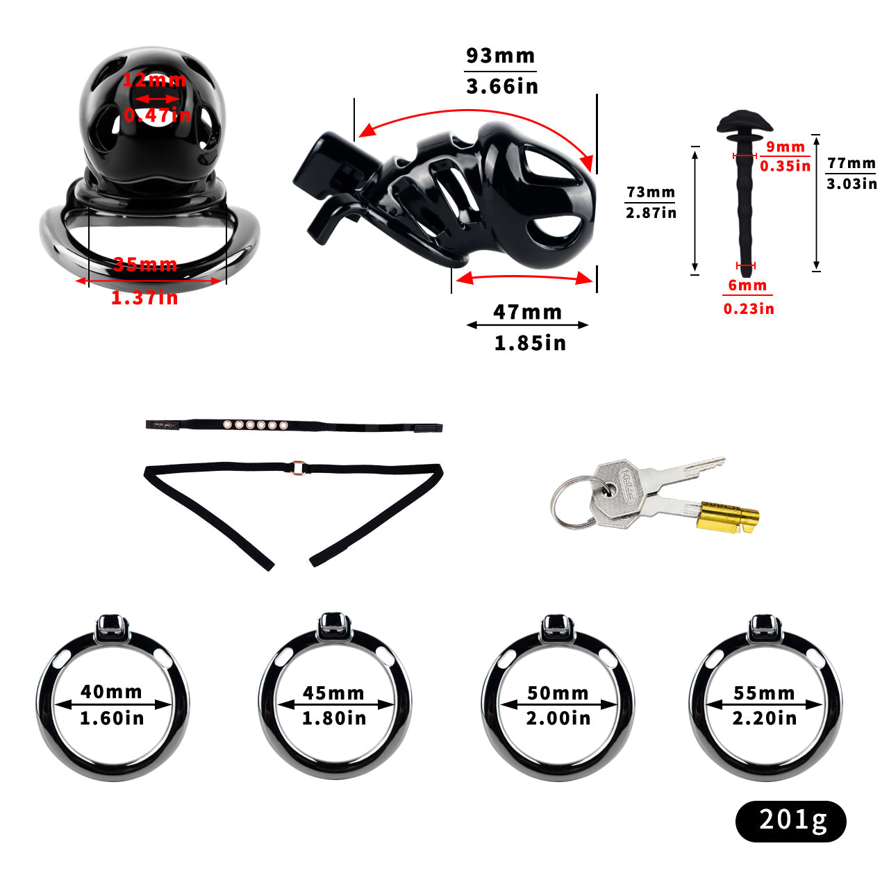 ABS Resin Chastity Cage
