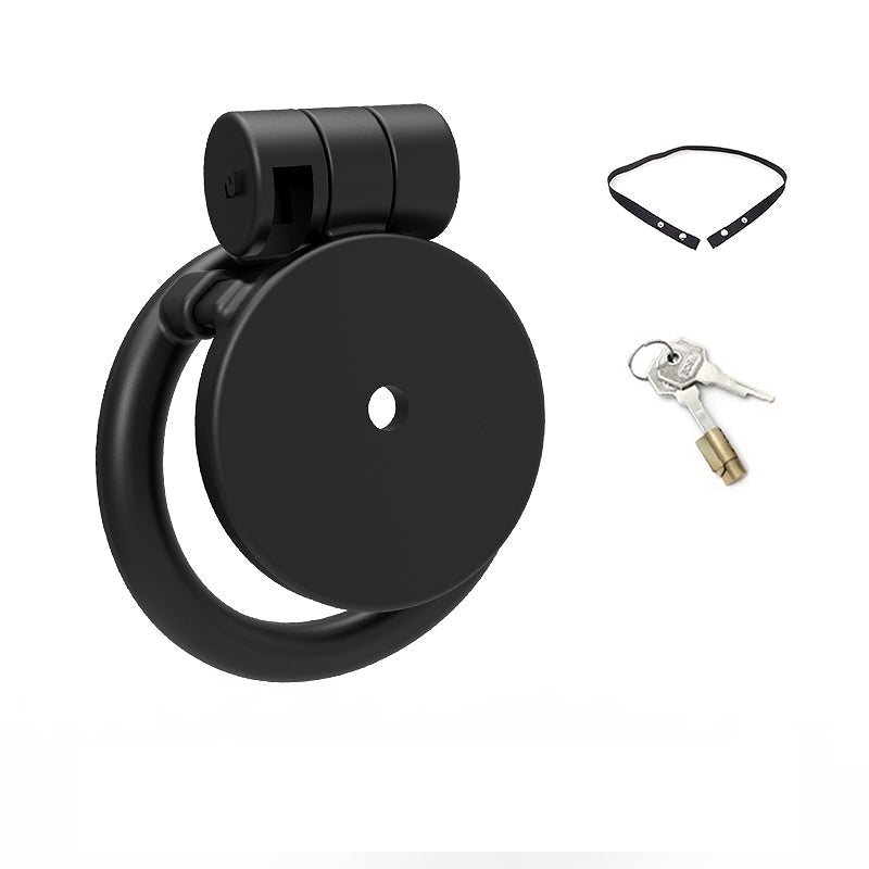 Black Abstinence Flat Chastity Cage