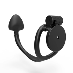 Black Abstinence Flat Chastity Cage