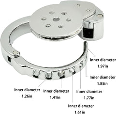 Stainless steel chastity cage ring positions from 32 to 50 mm
