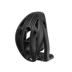 Black 3D-printed resin ringless cage with a ventilated cover and adjustable sliding urine tray	