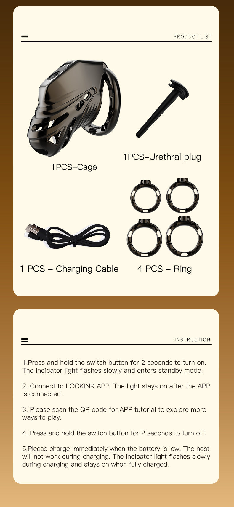 Electric Eel Stimulation Chastity Cage