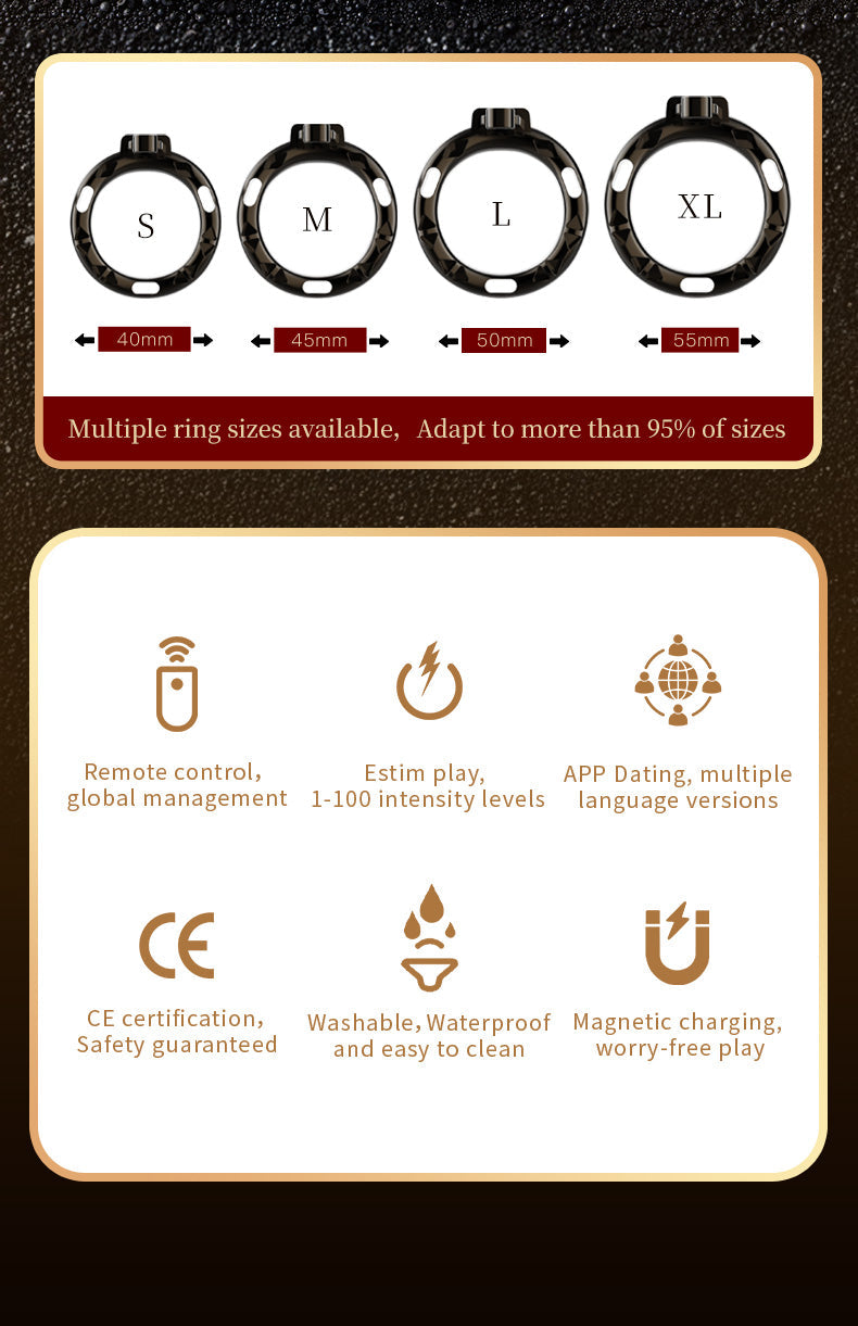Electric Eel Stimulation Chastity Cage