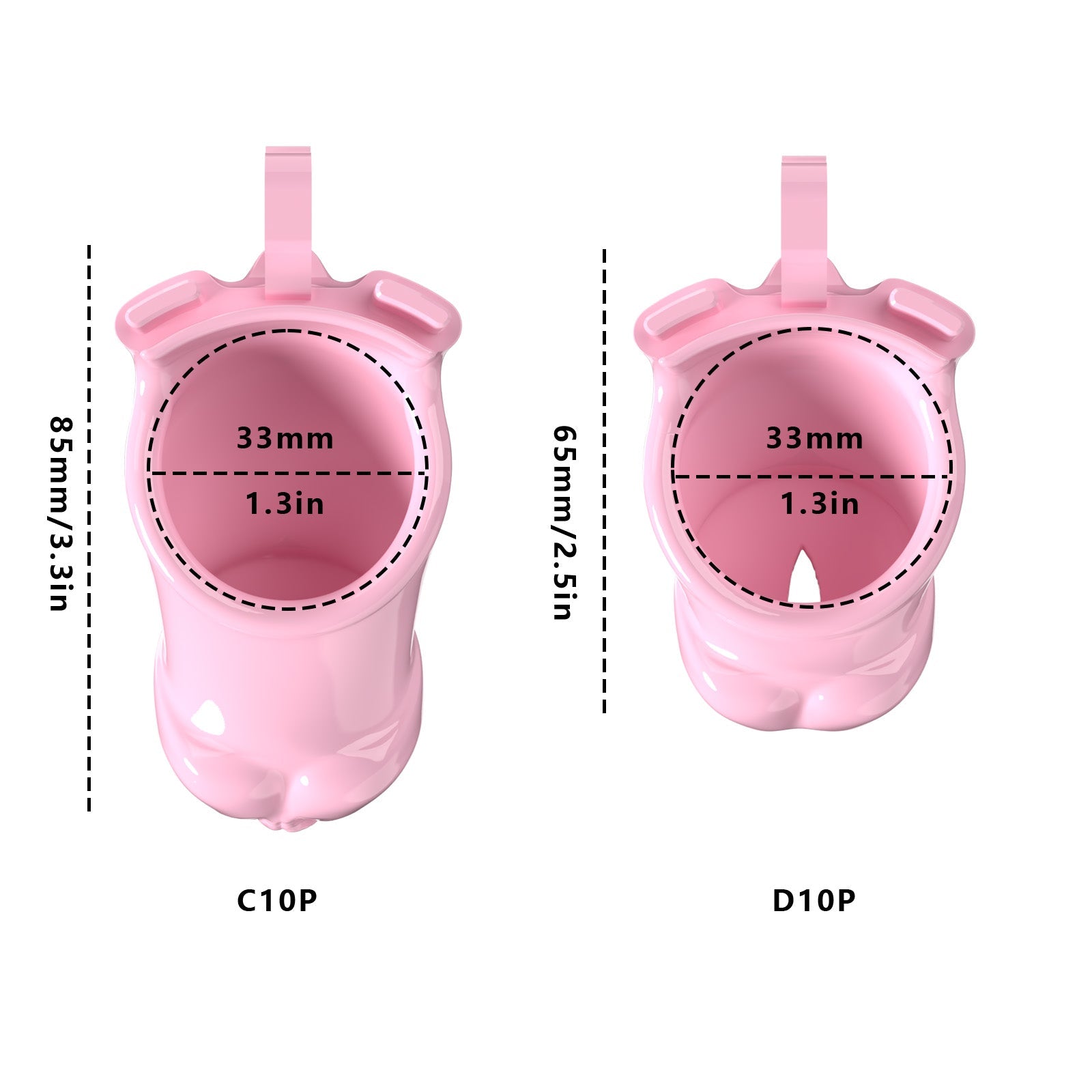 Resin Labia Chastity Lock with Belt-Compatible Design