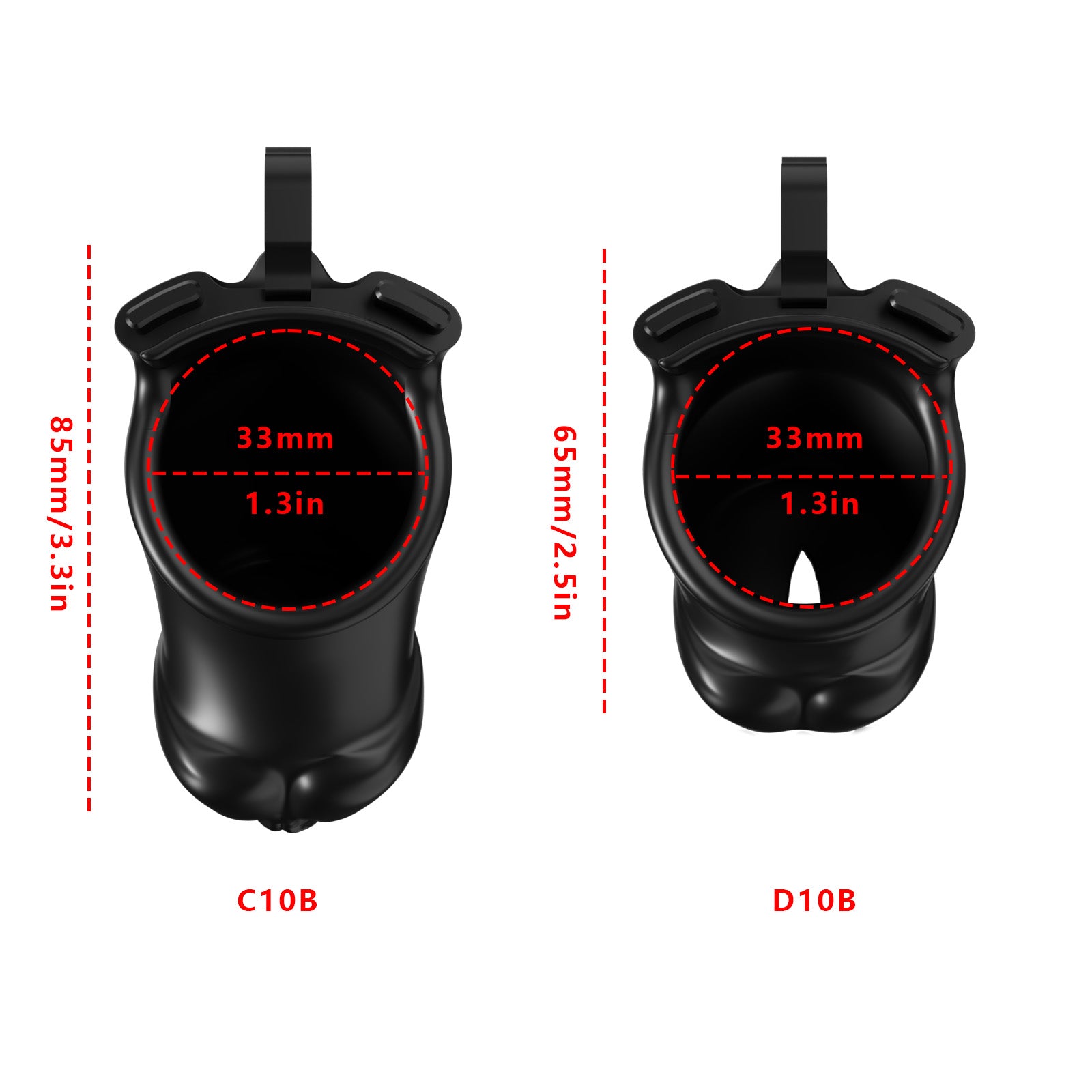 Resin Labia Chastity Lock with Belt-Compatible Design