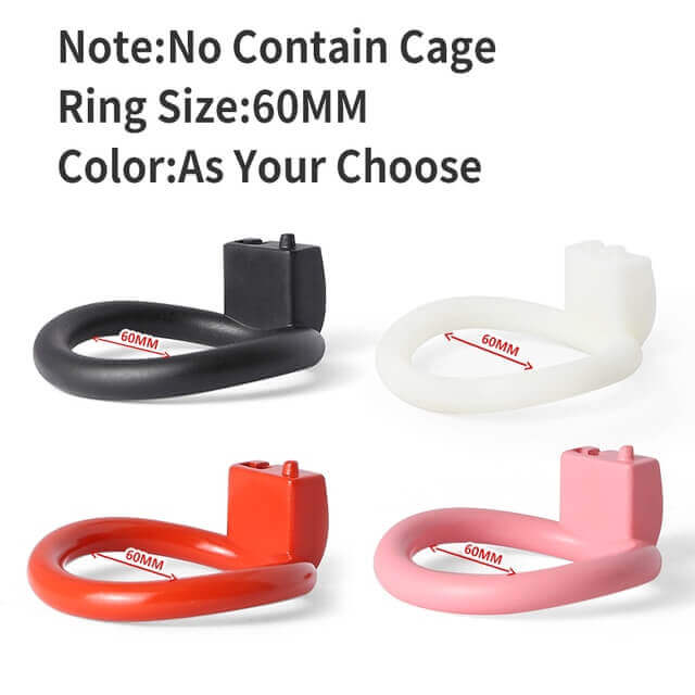 60 mm ring-only options in black, white, red and pink without cage
