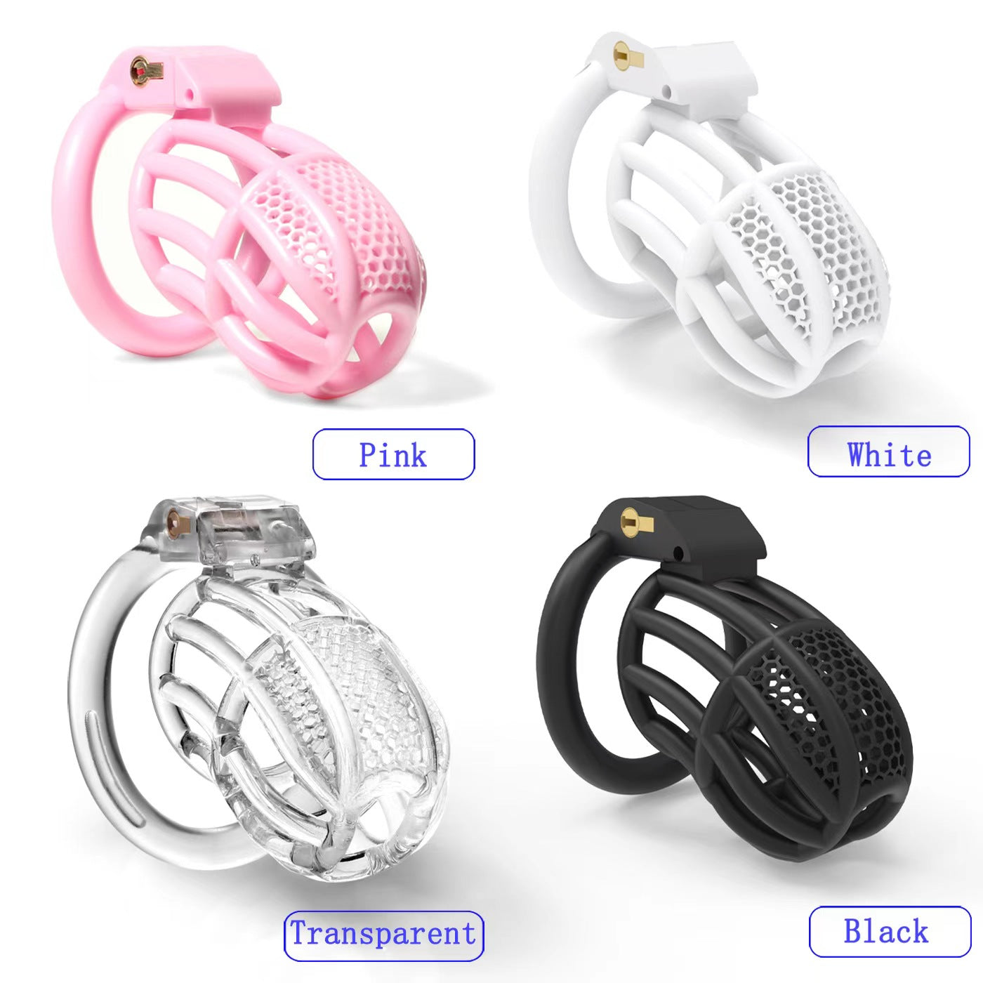 Honeycomb Chastity Device With 4 Ring