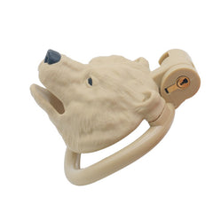 bear-head cage angled view