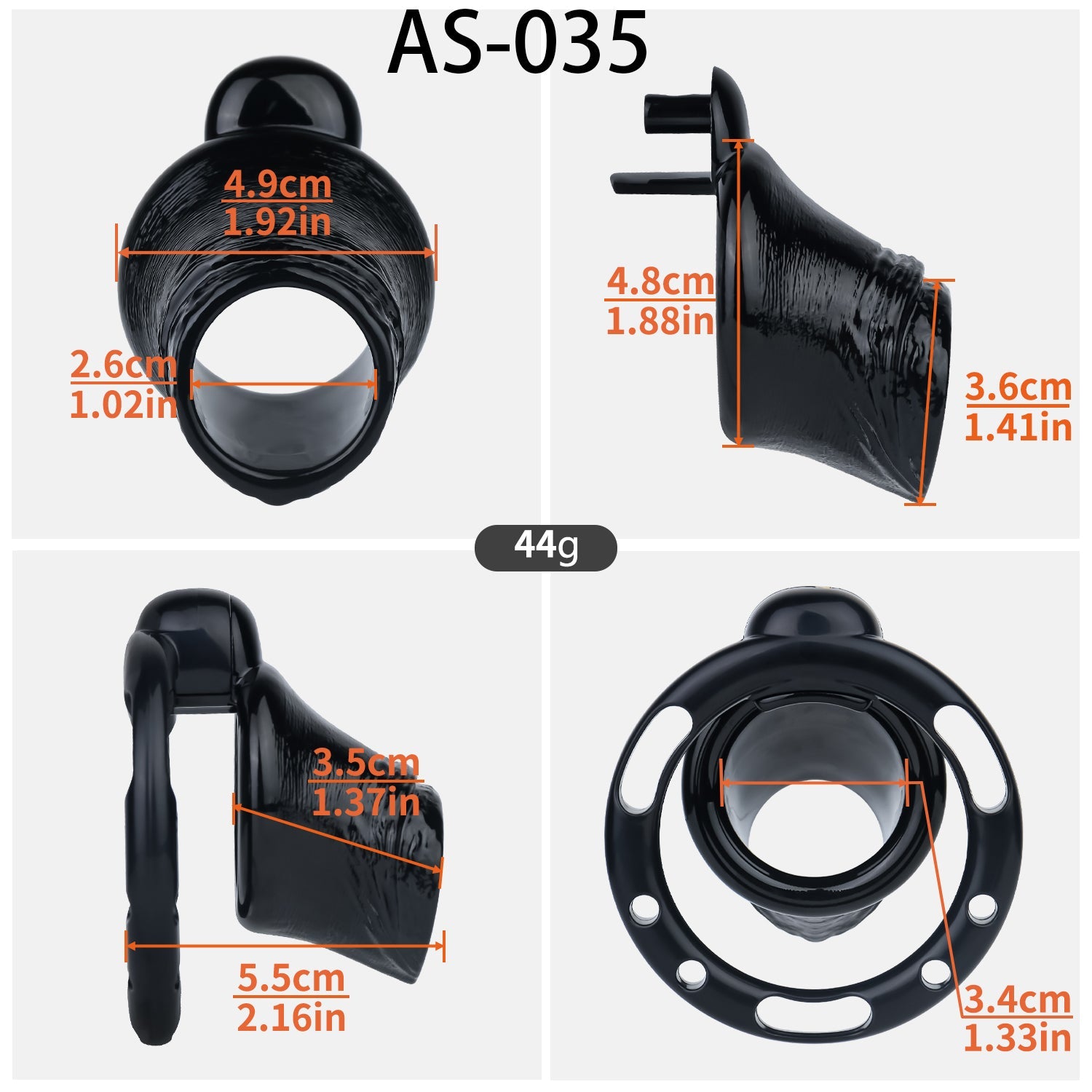 Beast Dragon Textured ABS Chastity Cage
