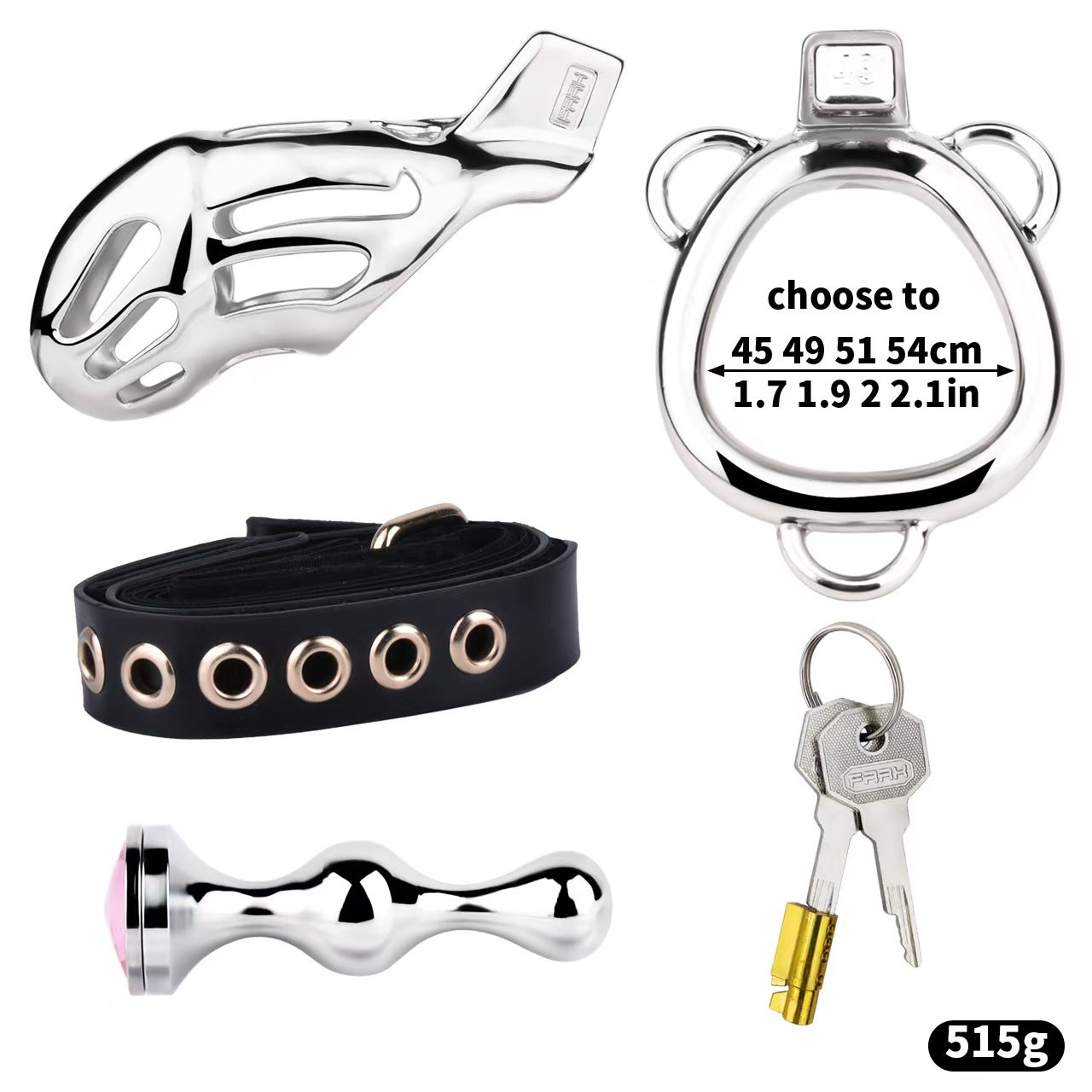 Larger  Steel Cobra Chastity Cage