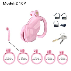 Black C10B resin labia chastity lock for belt use