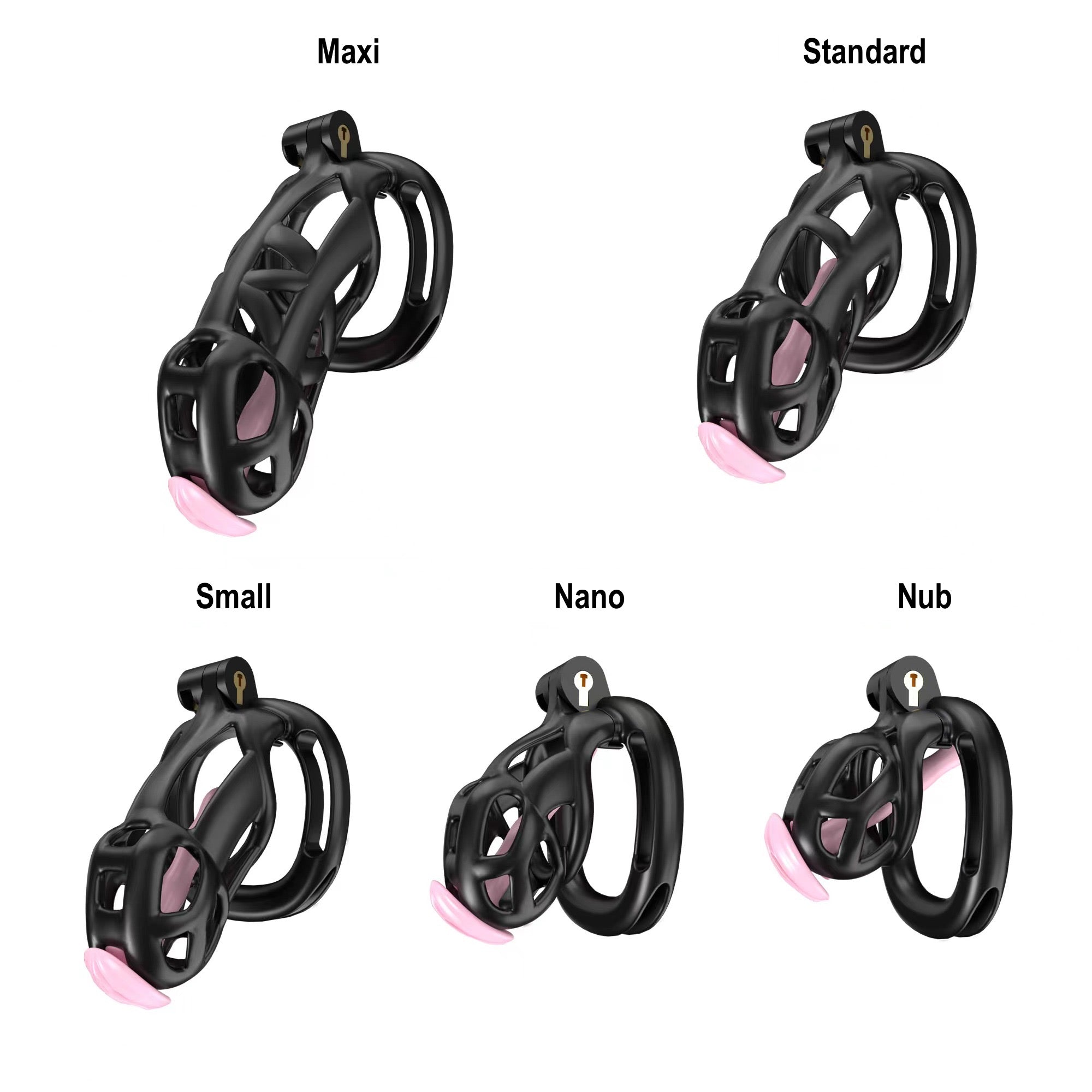 Black Cobra Chastity Nub Kit With Belt And Urethral