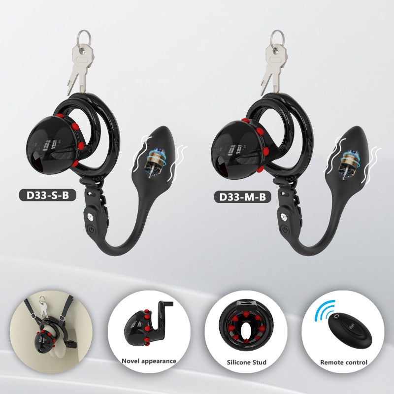 Black D33 small and medium cages with optional remote plug
