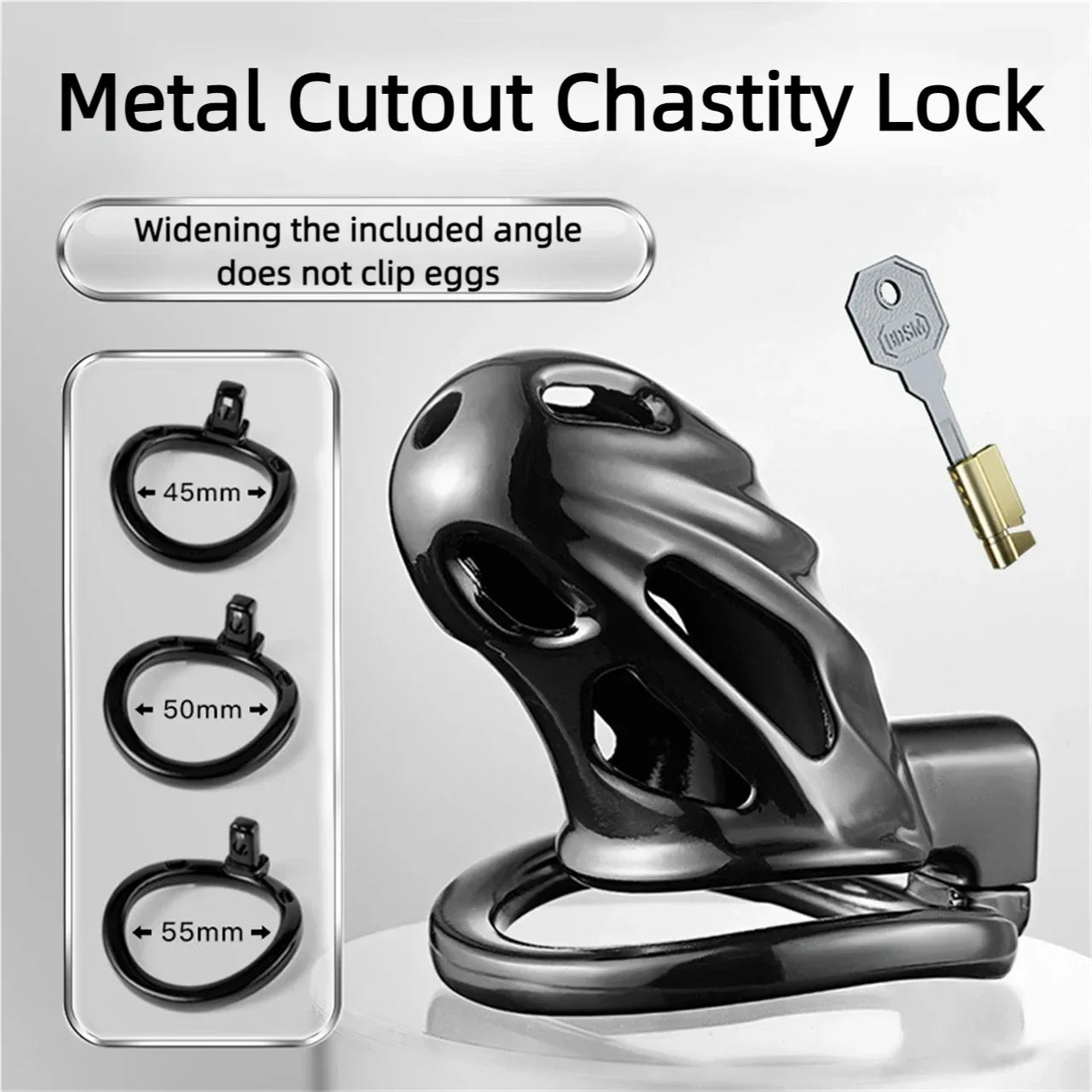Black Metal Chastity Lock